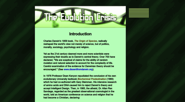 theevolutioncrisis.org.uk