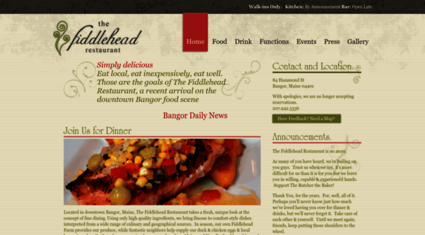 thefiddleheadrestaurant.com