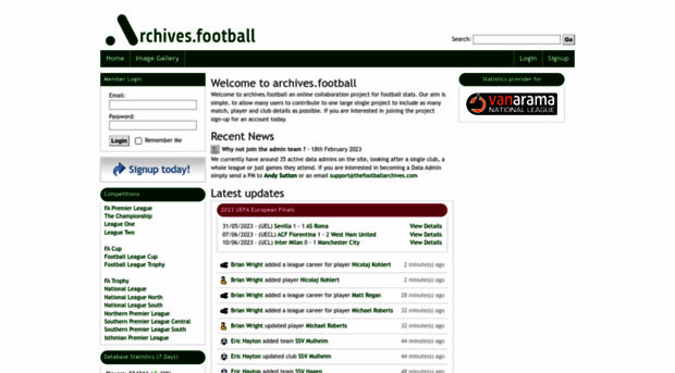 thefootballarchives.com