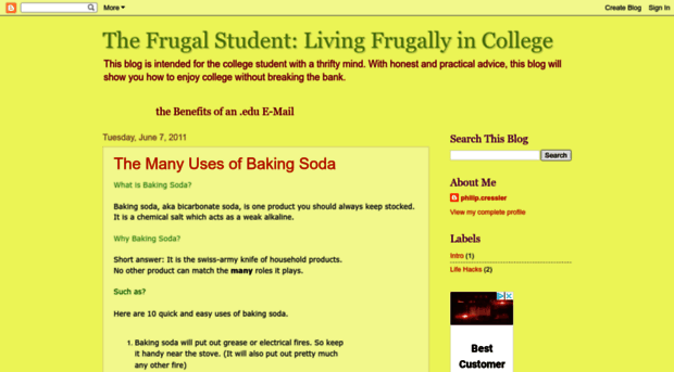 thefrugalstudent.blogspot.com