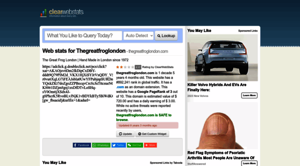 thegreatfroglondon.com.clearwebstats.com