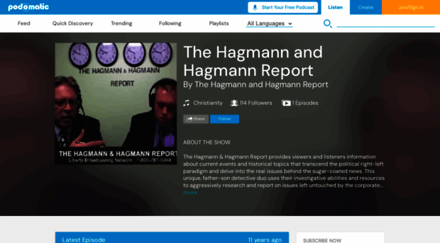 thehagmannandhagmannreport.podomatic.com