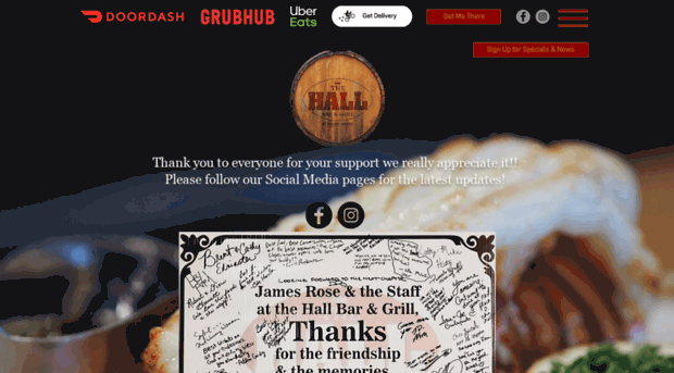 thehallbarandgrill.com