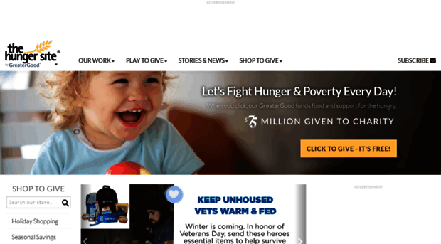 thehungersite.greatergood.com