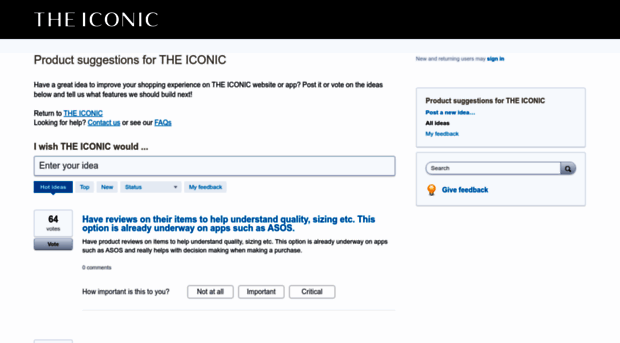 theiconic.uservoice.com