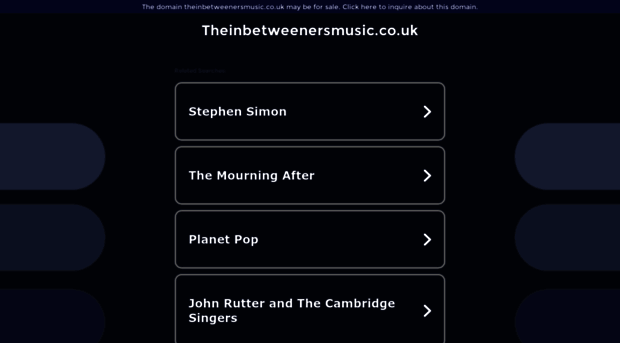 theinbetweenersmusic.co.uk