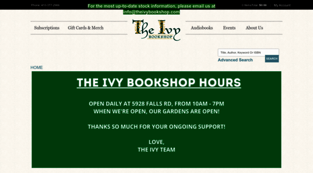 theivybookshop.com