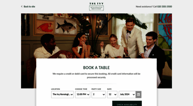 theivykensingtonbrasserie.ivybookings.com