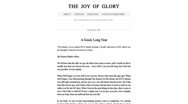 thejoyofglory.com