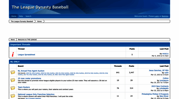 theleaguebaseball.proboards.com