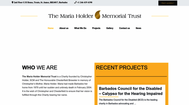 themariaholdermemorialtrust.com