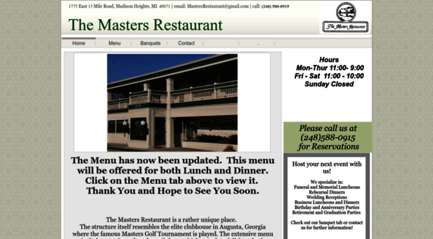 themastersrestaurant.com