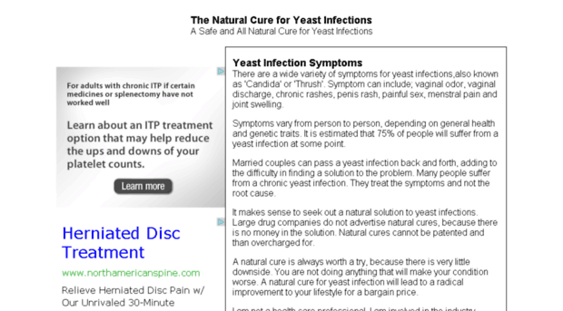 thenaturalcureforyeastinfections.com