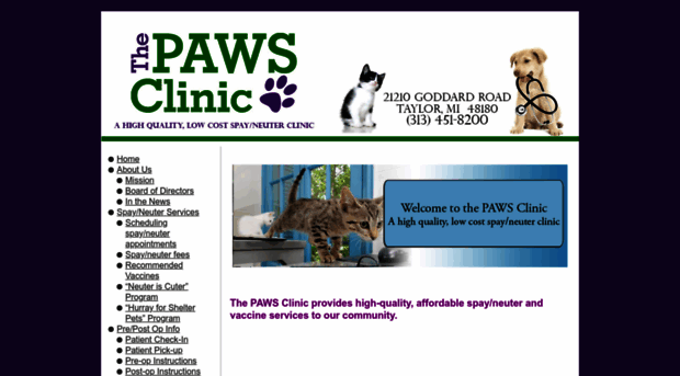 thepawsclinic.com