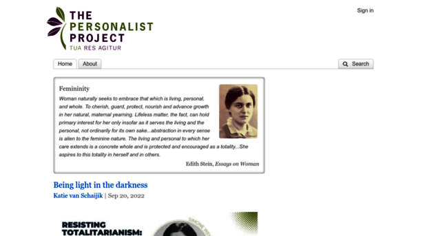 thepersonalistproject.org