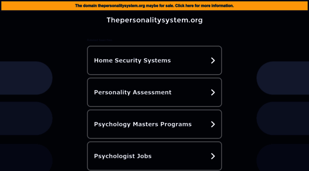 thepersonalitysystem.org