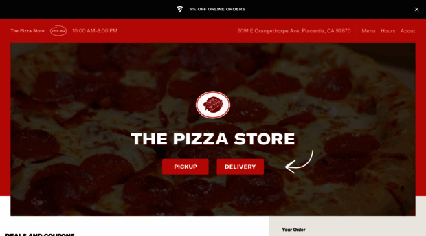 thepizzastoremenu.com