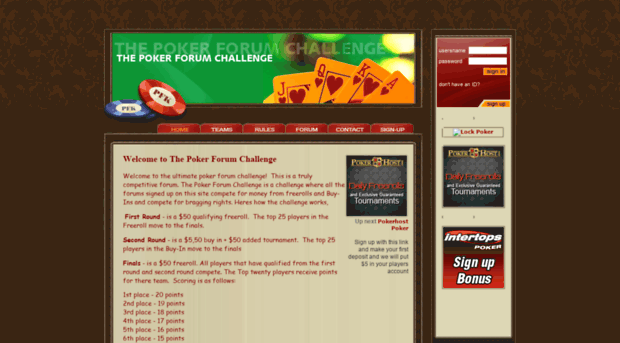 thepokerforumchallenge.com