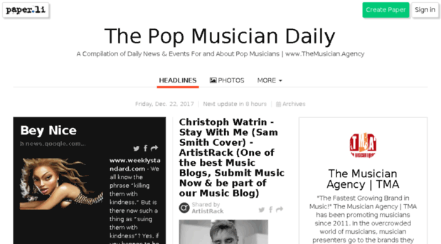 thepopmusician.com