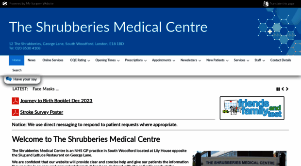 theshrubberiesmedicalcentre.co.uk