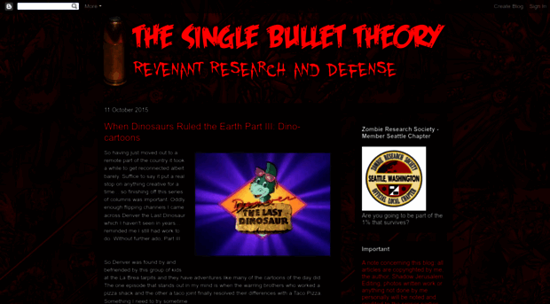 thesinglebullettheory.blogspot.com