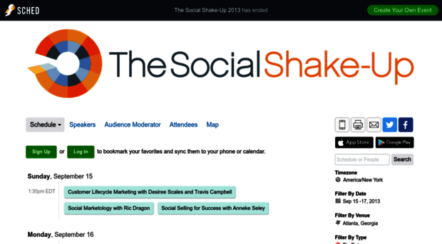 thesocialshakeup2013.sched.org