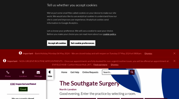 thesouthgatesurgerynorthlondon.nhs.uk