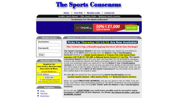 thesportsconsensus.com