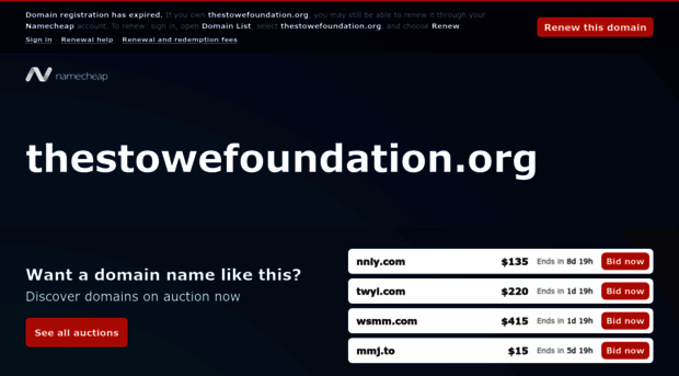 thestowefoundation.org