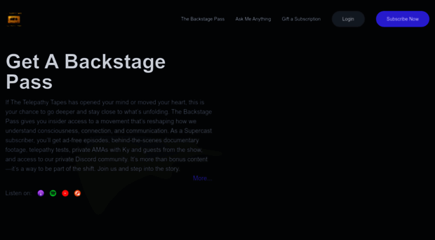 thetelepathytapes.supercast.com