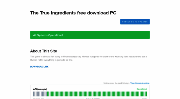 thetrueingredientsfreedownloadpc.statuspage.io