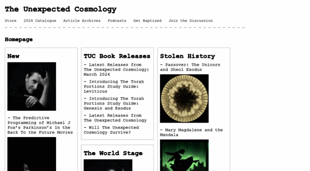 theunexpectedcosmology.com