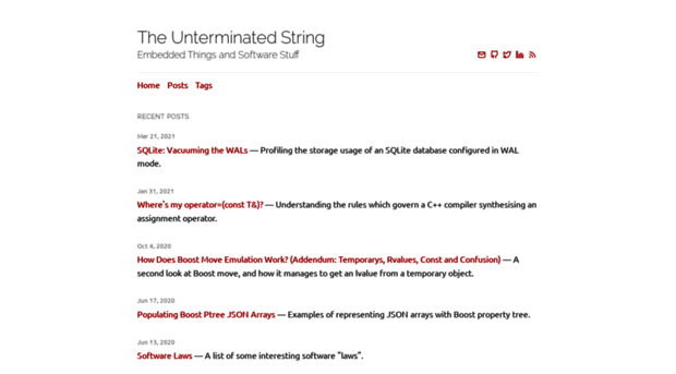 theunterminatedstring.com