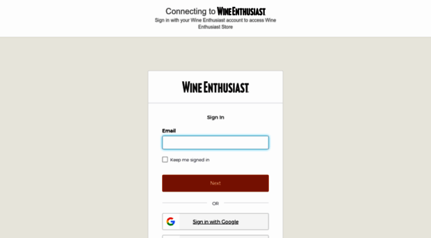 thewineenthusiast.okta.com