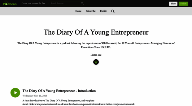 theyoungentrepreneur.podbean.com