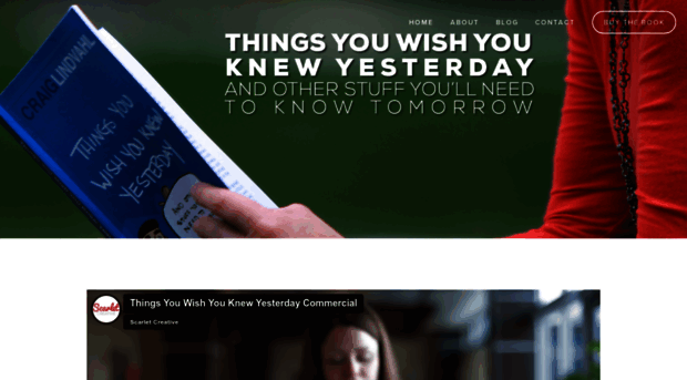 thingsyouwishyouknewyesterday.com