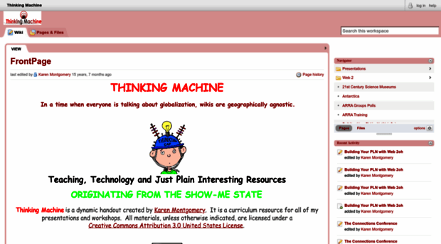 thinkingmachine.pbworks.com - Thinking Machine / FrontPage - Thinking ...