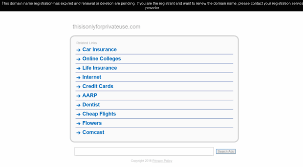 thisisonlyforprivateuse.com