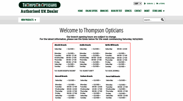 thompson-opticians.com