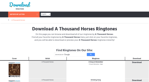 thousandhorses.download-ringtone.com