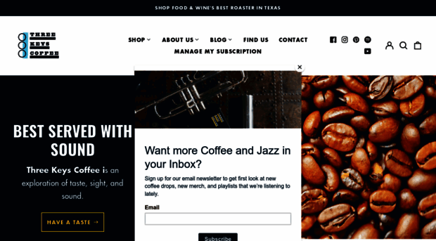 threekeyscoffee.com