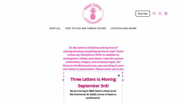 threelettersbychristina.com