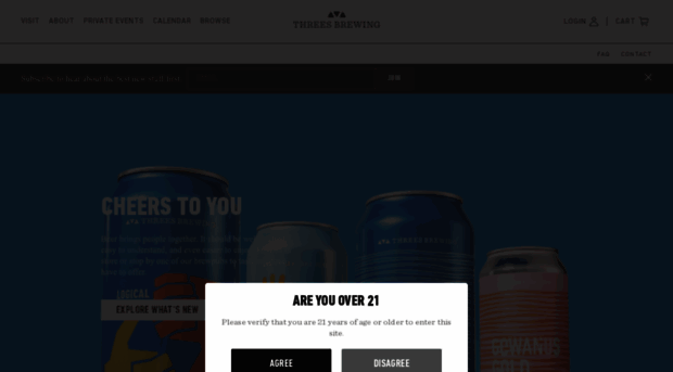 threesbrewing.com