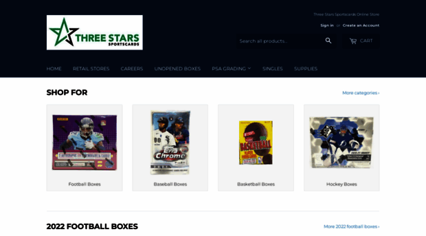 threestarssportscards.com