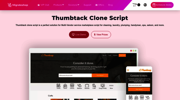 thumbtackclonescript.migrateshop.com