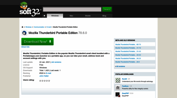 thunderbird-portable.soft32.com