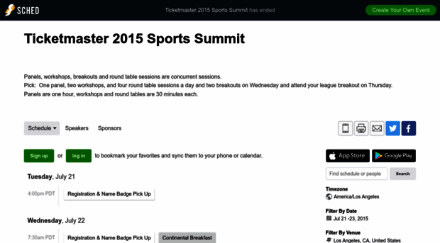 ticketmaster2015sportssummit.sched.org