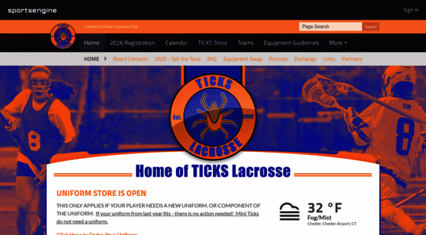 tickslacrosse.com