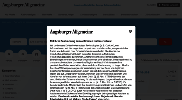 tiermarkt-anzeigen.augsburger-allgemeine.de