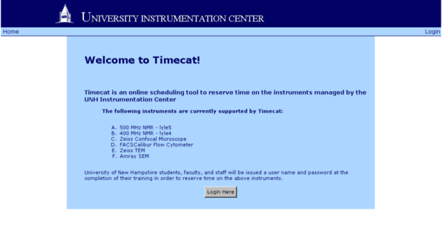 timecat.unh.edu